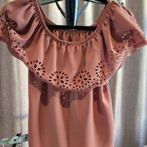 Pink off shoulder shirt